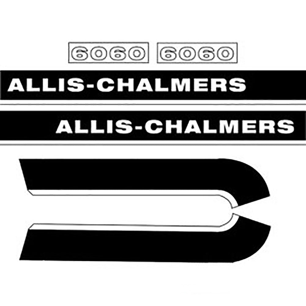 AC6060 Hood Decal Replacement Fits Allis Chalmers Tractor Model 6060