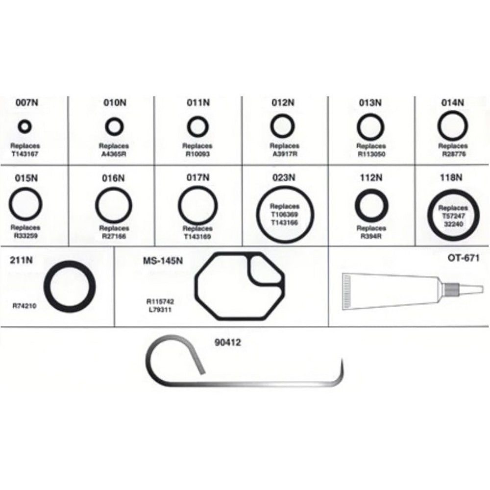 Air Conditioning O-Ring Service Kit Fits John Deere Models 32240 A3917R A4365R L