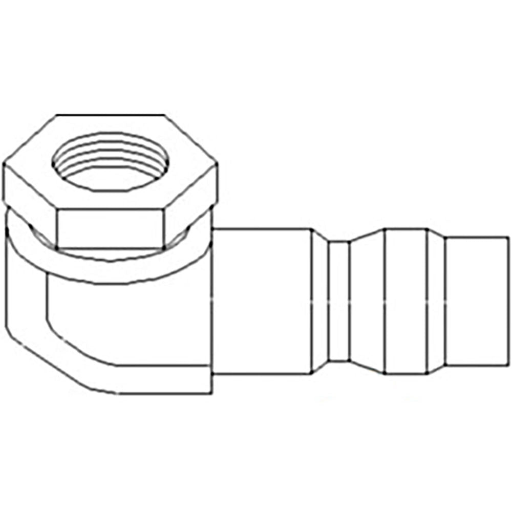 1/4" to R134A Adapter High Side 90 Degree Fits John Deere 4230 Fits Case IH