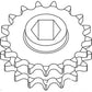 Fits John Deere Parts Sprocket Double 17/17 T AE39301 567 566 558 557 546 535 53