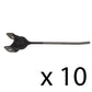 Qty 10: Rubber Mount Rake Tooth Fits John Deere Replaces 96R4