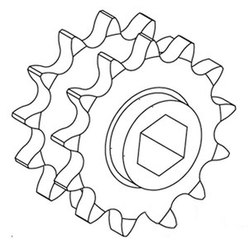 Fits John Deere Parts SPROCKET DOUBLE; 13/13 T  AE74597 568, 468S,468, 468S
