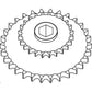AE74598 Drive Double Sprocket 468 468S 568 24/30 Tooth Fits John Deere Round Bal