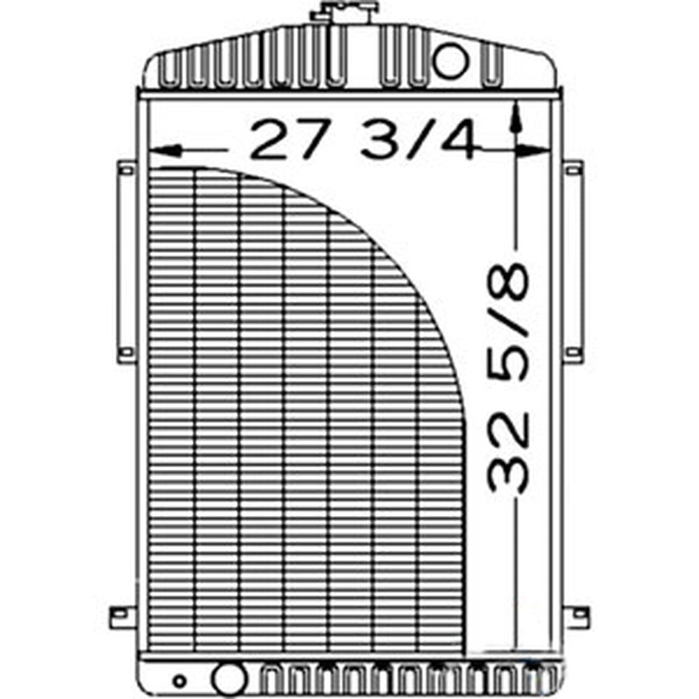219723 Combine Radiator - 32 5/8 x 27 1/2 x 3 1/4 Fits John Deere