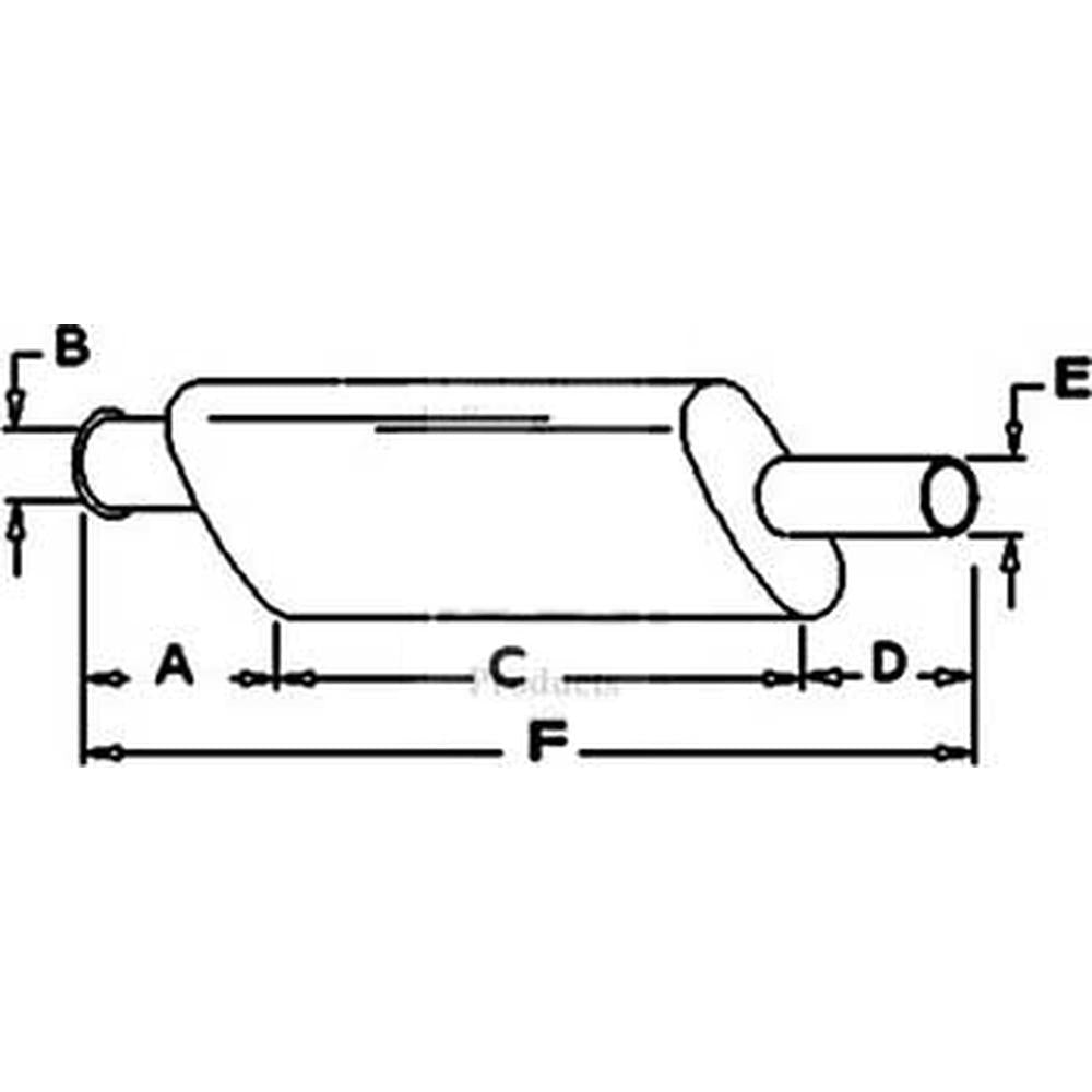 AL24553 One New Muffler Fits John Deere Models: 2840 3030 3120 3130 3135