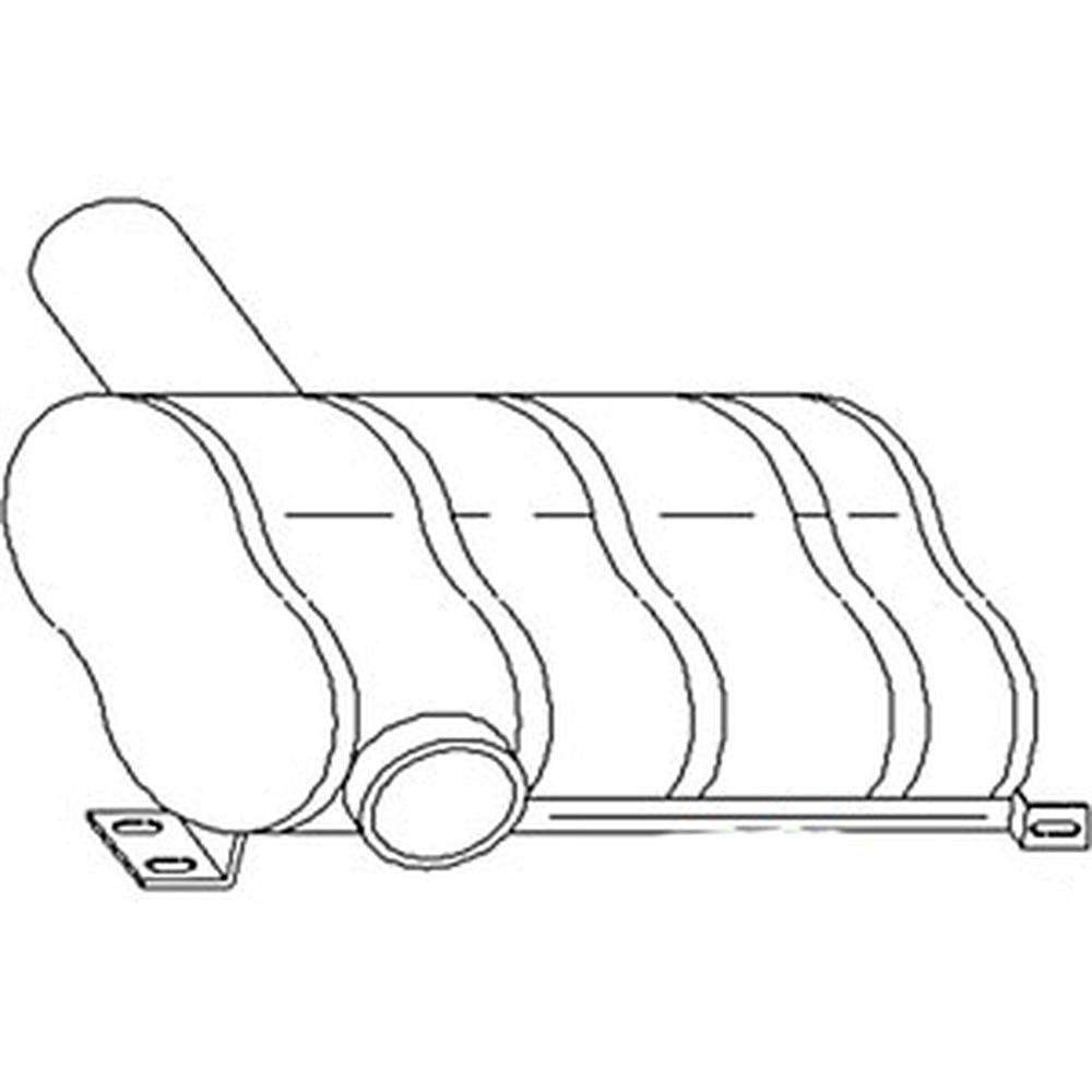 Muffler Fits John Deere 1640 1840 2040 2250 2350 2350 2355 2450 2550 AL31492