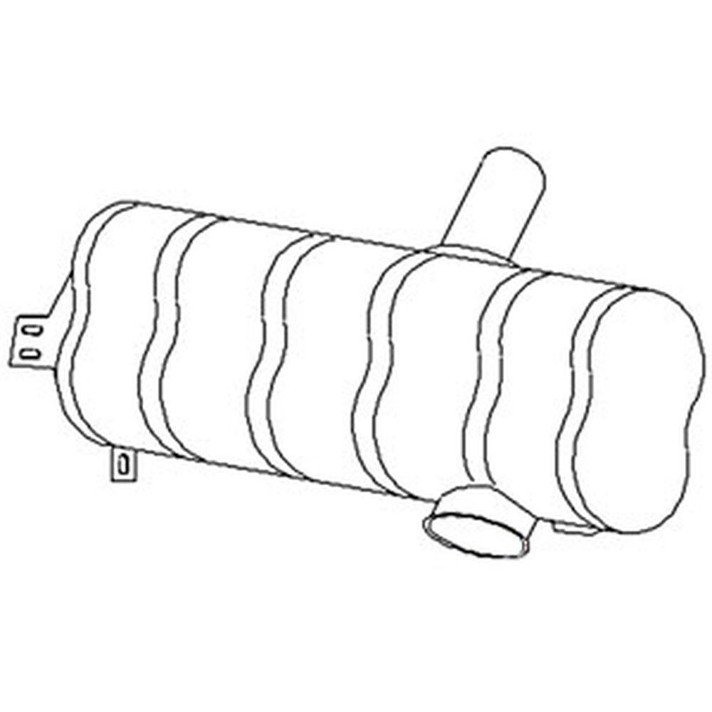 Underhood Muffler Fits John Deere Replaces AL37167