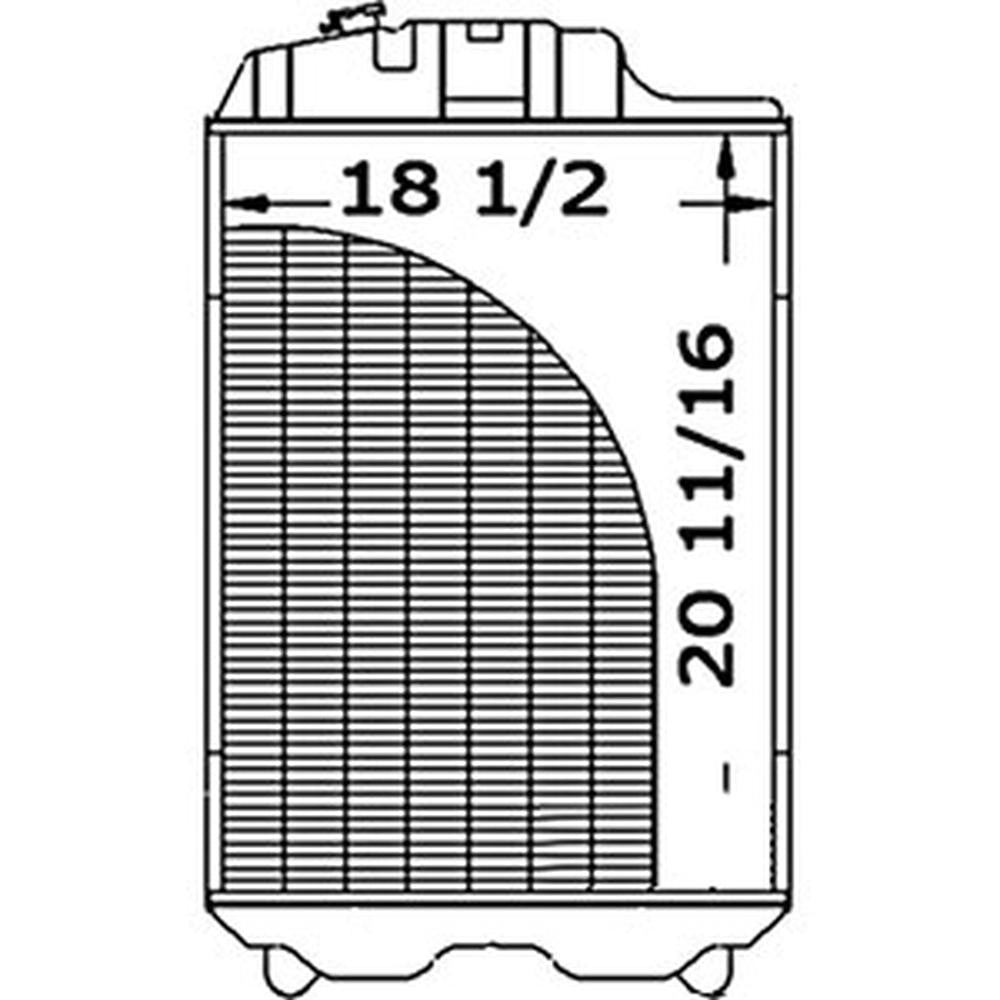 AL37568 Tractor Radiator Fits John Deere 1640 1840 2040 1641F 2040S 2140 2350 +