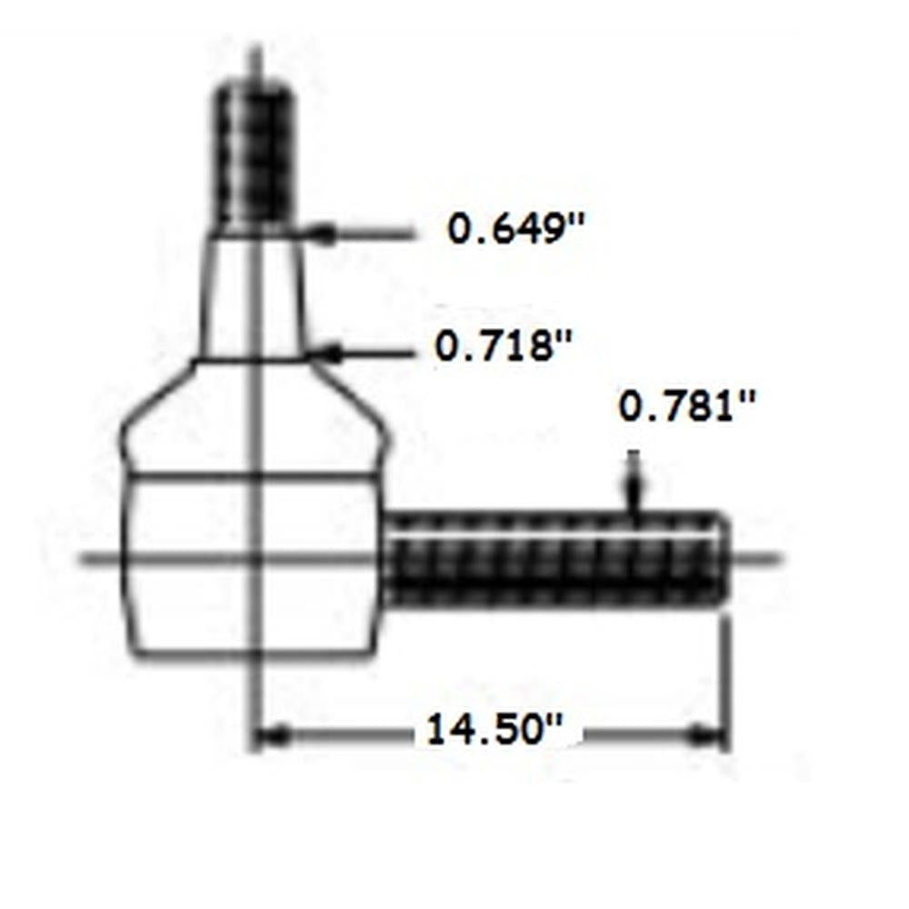 WN-AL39024-PEX Tie Rod, Outer Fits John Deere 1020 1030 1040 1120 1130 1140 1350
