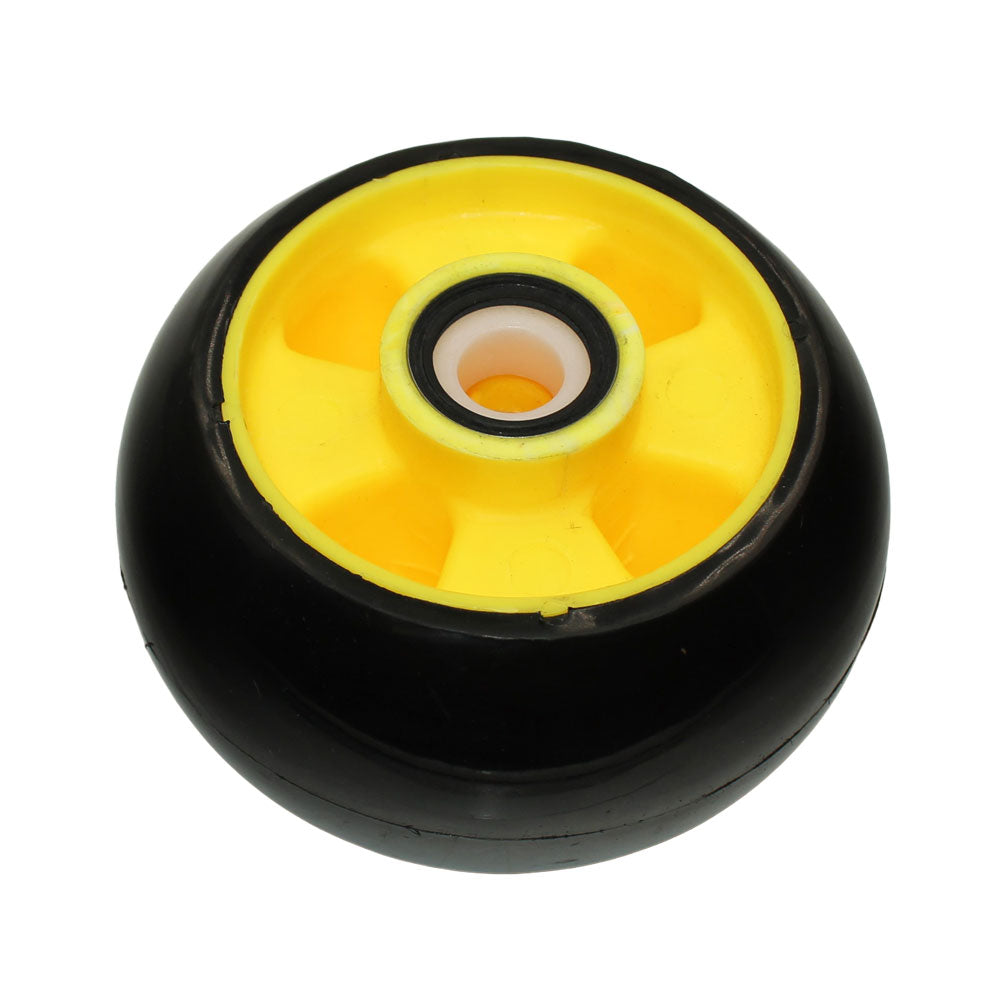 Yellow Deck Gage Wheel Fits John Deere Replaces AM115488