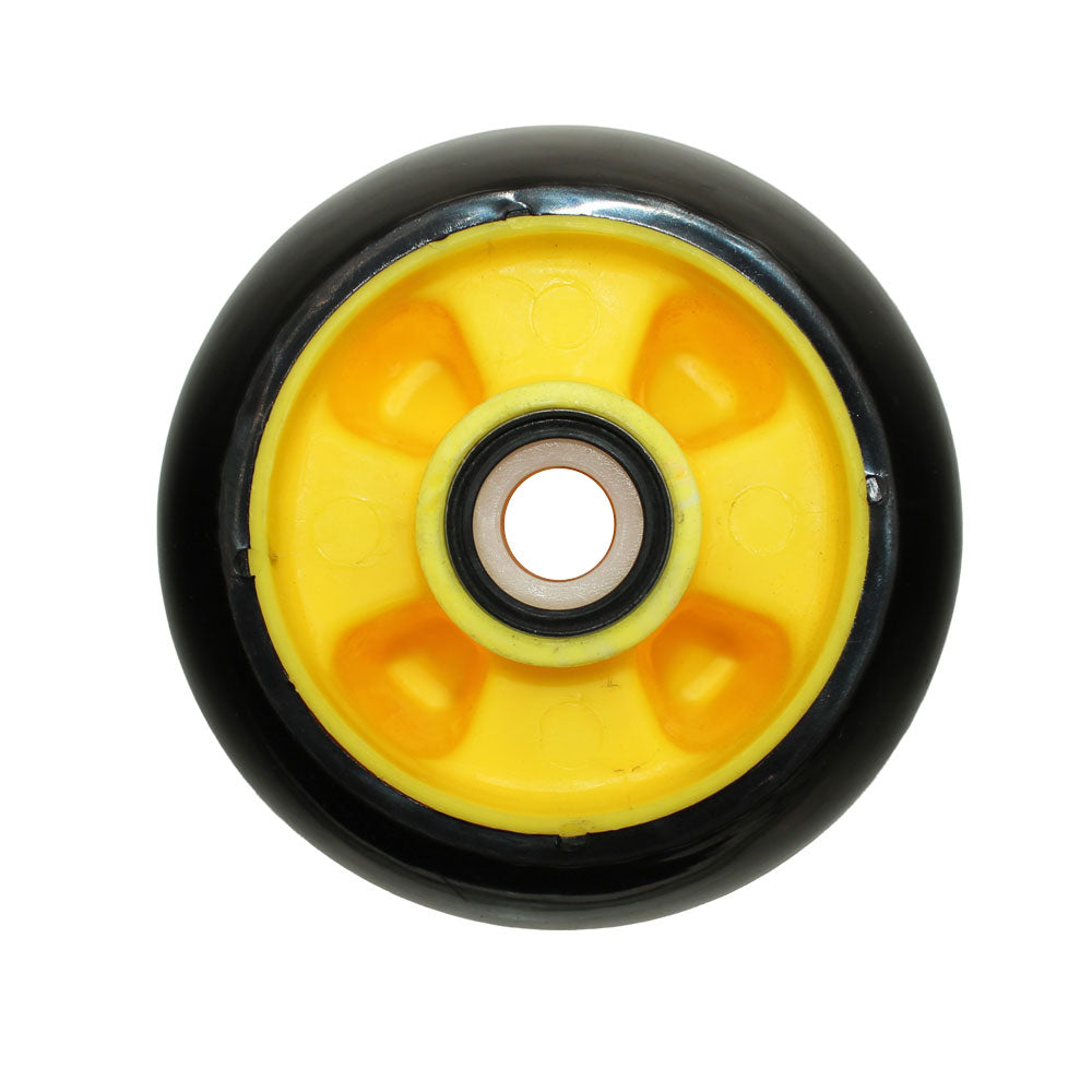 Yellow Deck Gage Wheel Fits John Deere Replaces AM115488