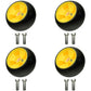 Qty. 4: Yellow Deck Gage Wheel  Fits John Deere Replaces AM115488