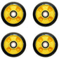 Qty. 4: Yellow Deck Gage Wheel  Fits John Deere Replaces AM115488