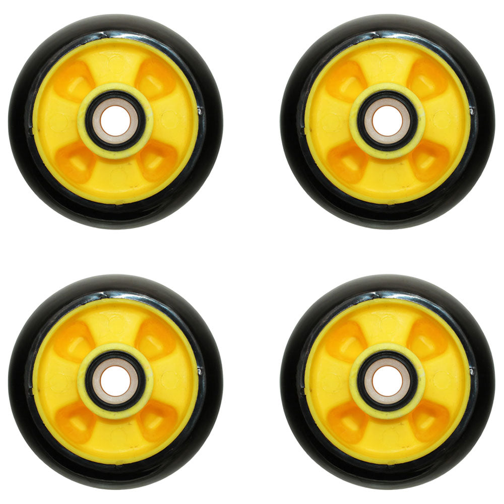 Qty. 4: Yellow Deck Gage Wheel  Fits John Deere Replaces AM115488