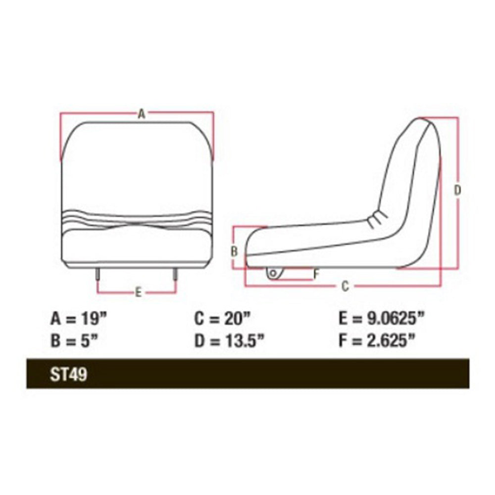 Mower seat Fits John Deere GT242 GT262 GT275 LX172 LX173 LX176 LX178