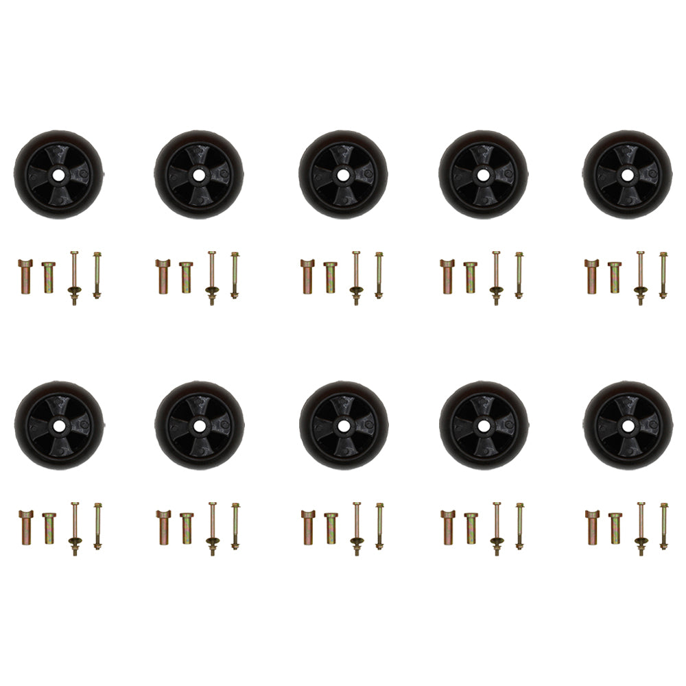 10PK Fits John Deere Spec Anti Scalp Deck Wheel Kits AM116299 AM133602 M111489