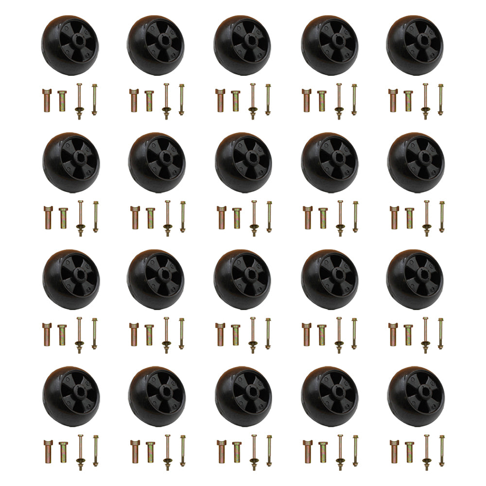 Twenty (20) New Aftermarket Plastic Deck Wheel Kits Fits John Deere 737 757 Z Trak 60" Z Trak AM116299 AM