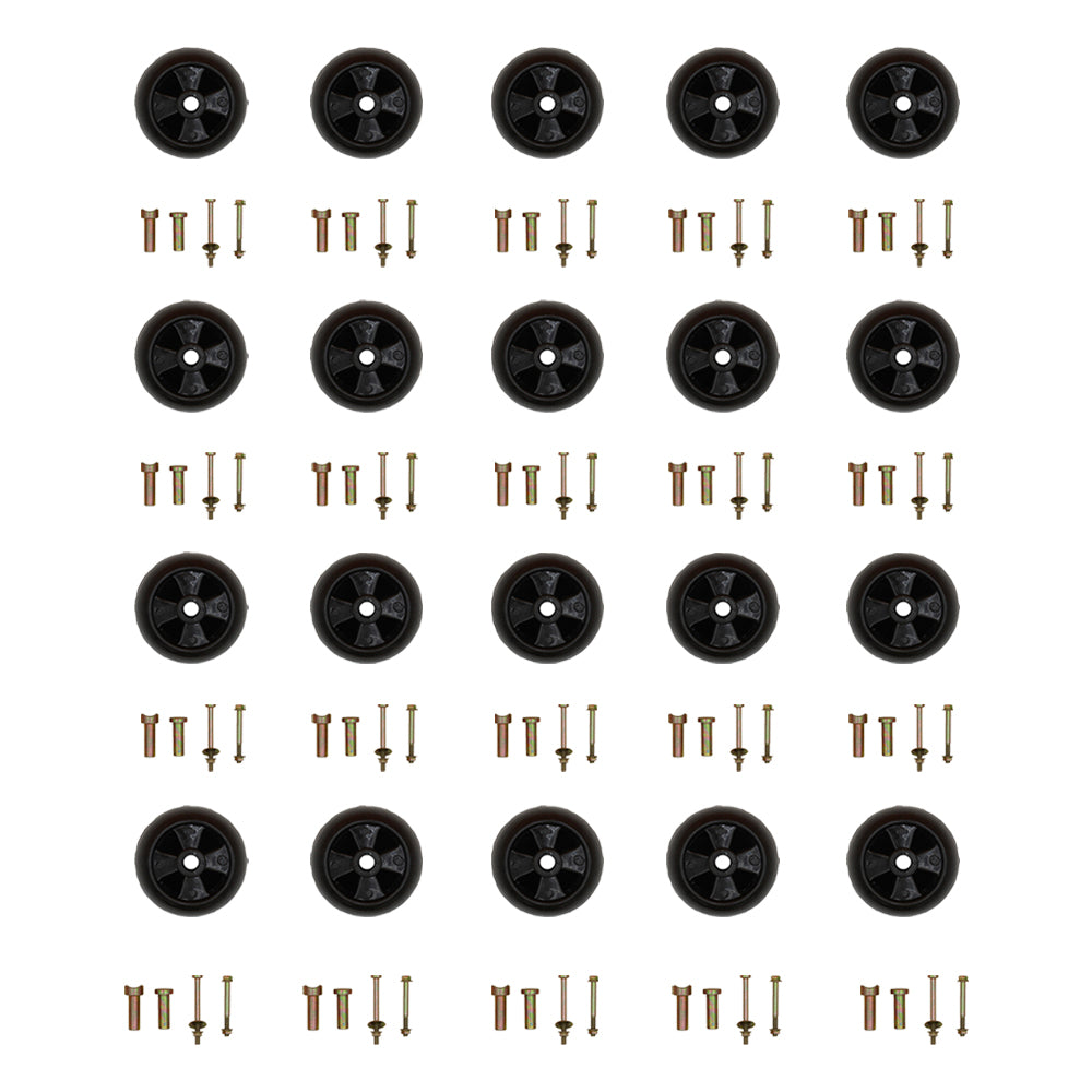 Twenty (20) New Aftermarket Plastic Deck Wheel Kits Fits John Deere 737 757 Z Trak 60" Z Trak AM116299 AM