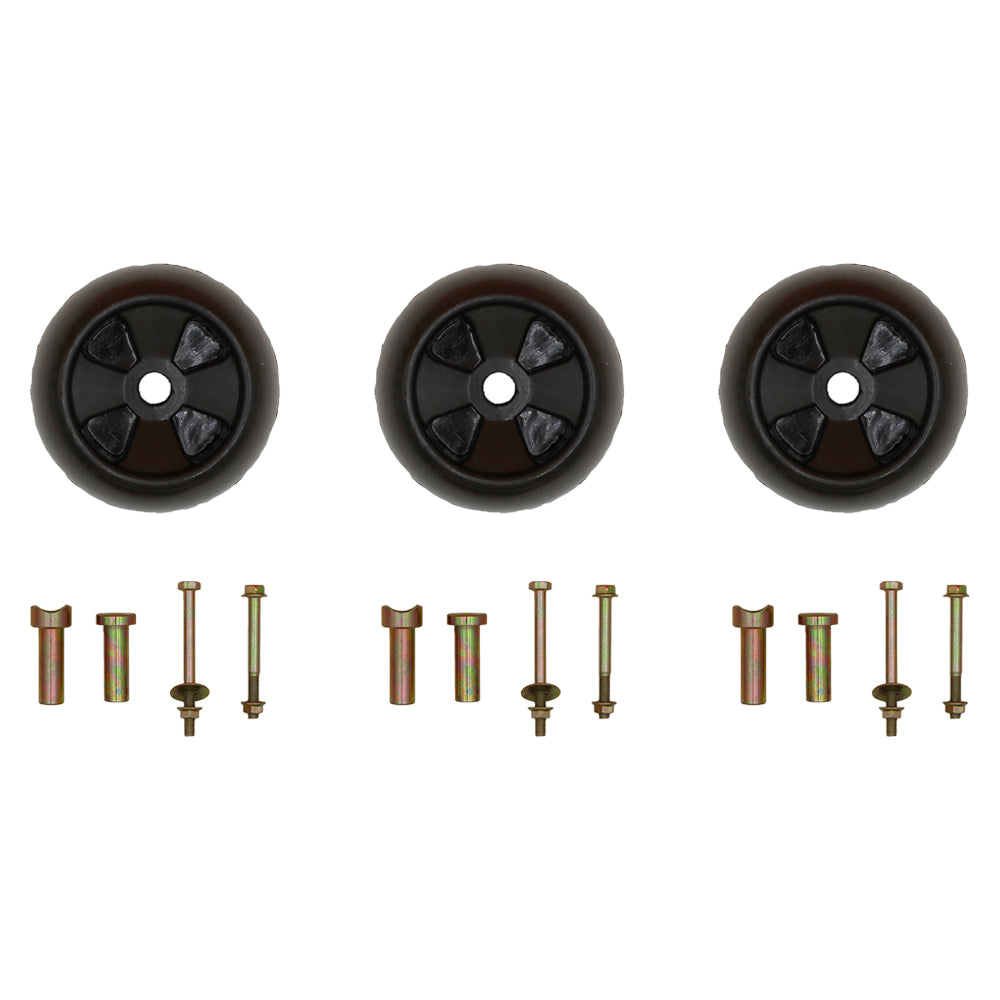 3 Pack Anti Scalp 48" 38" Deck Wheels Roller Fits John Deere AM116299 (10250)