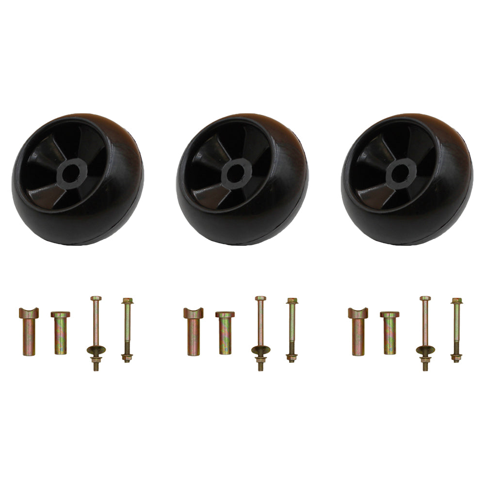 3 Pack Anti Scalp 48" 38" Deck Wheels Roller Fits John Deere AM116299 (10250)