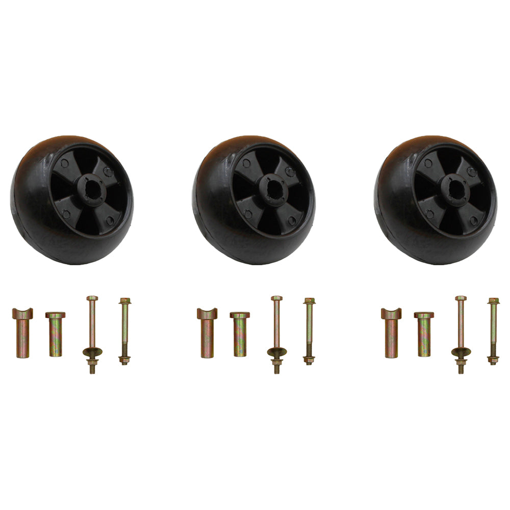 3 Pack Anti Scalp 48" 38" Deck Wheels Roller Fits John Deere AM116299 (10250)