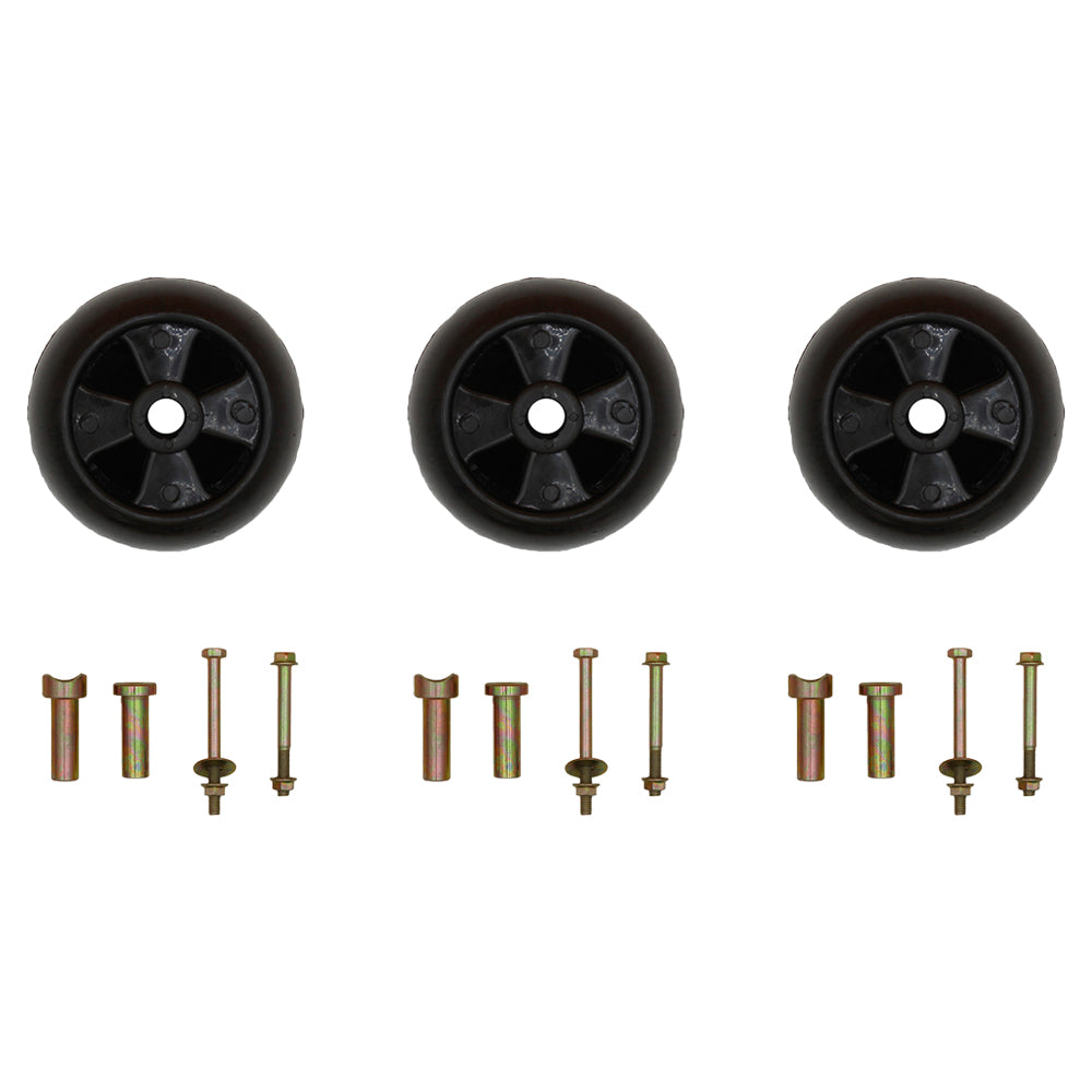 3 Pack Anti Scalp 48" 38" Deck Wheels Roller Fits John Deere AM116299 (10250)