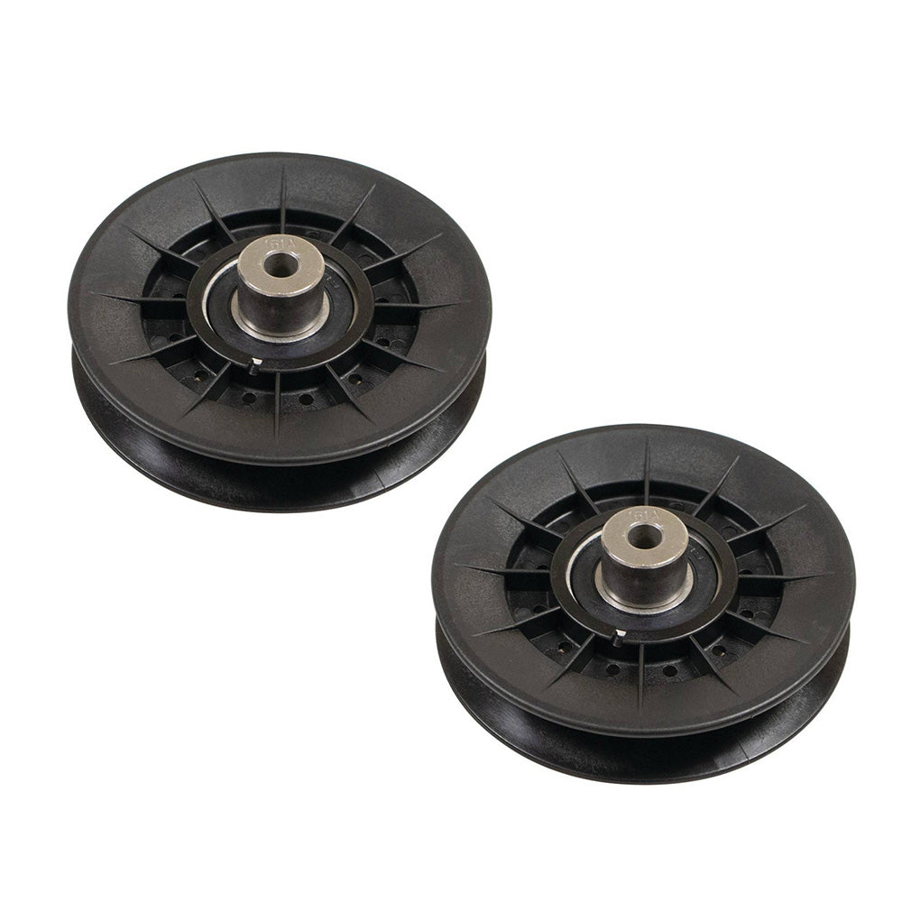 (2) Replacement V-Idler Pulleys AUC11238, AM134502 Fits John Deere Mowers