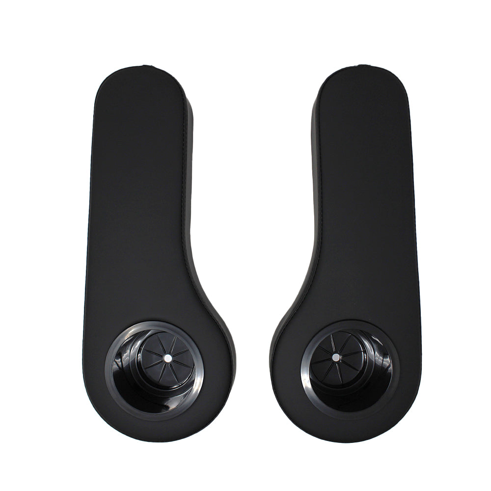 AR-BLK-001 Pair of Rear Seat Armrests w/Cup Holders Fits Universal Products