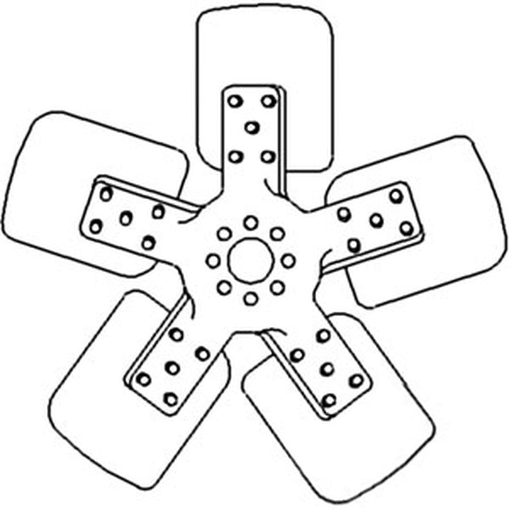 AR34450 New 5 Blade Fan Fits John Deere Skidder Tractor 440 440A 440B 2030 3010