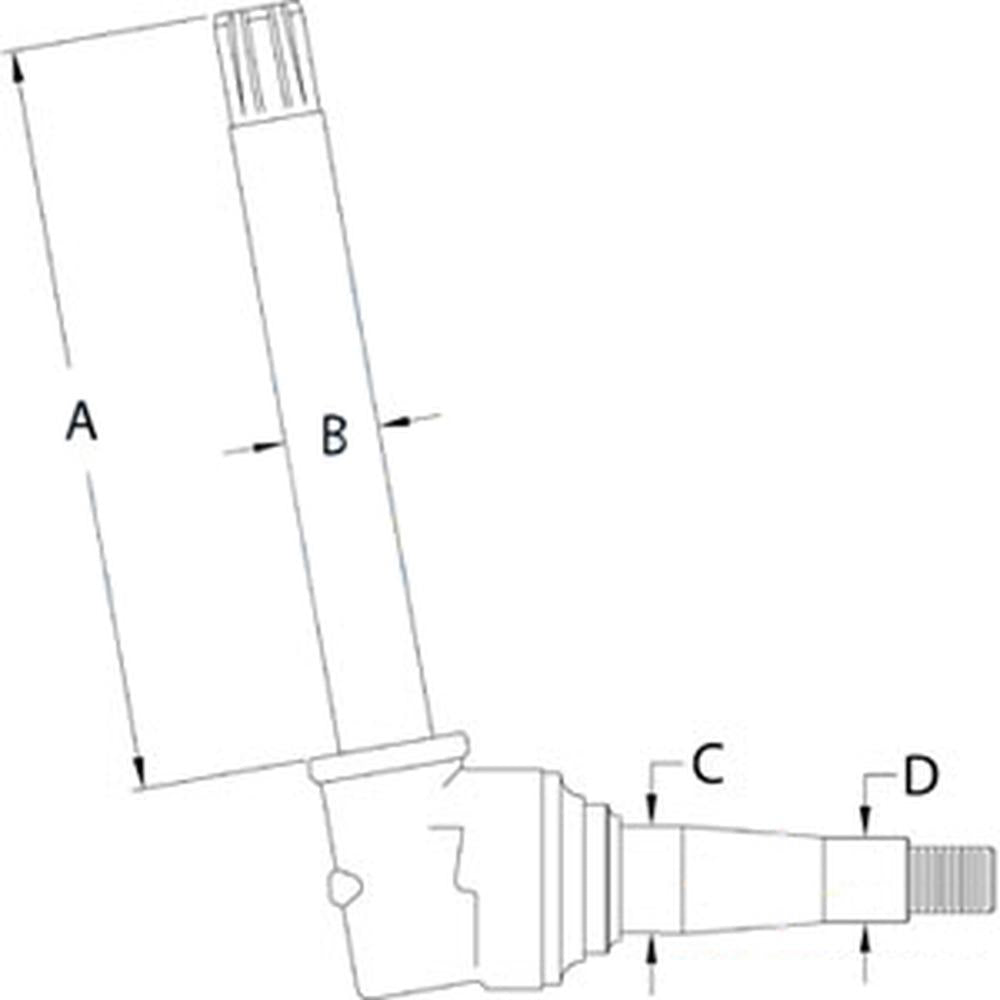 AR55180 Tractor Spindle Fits John Deere 2510 2520 3010 3020 4000 4010 4020 4320
