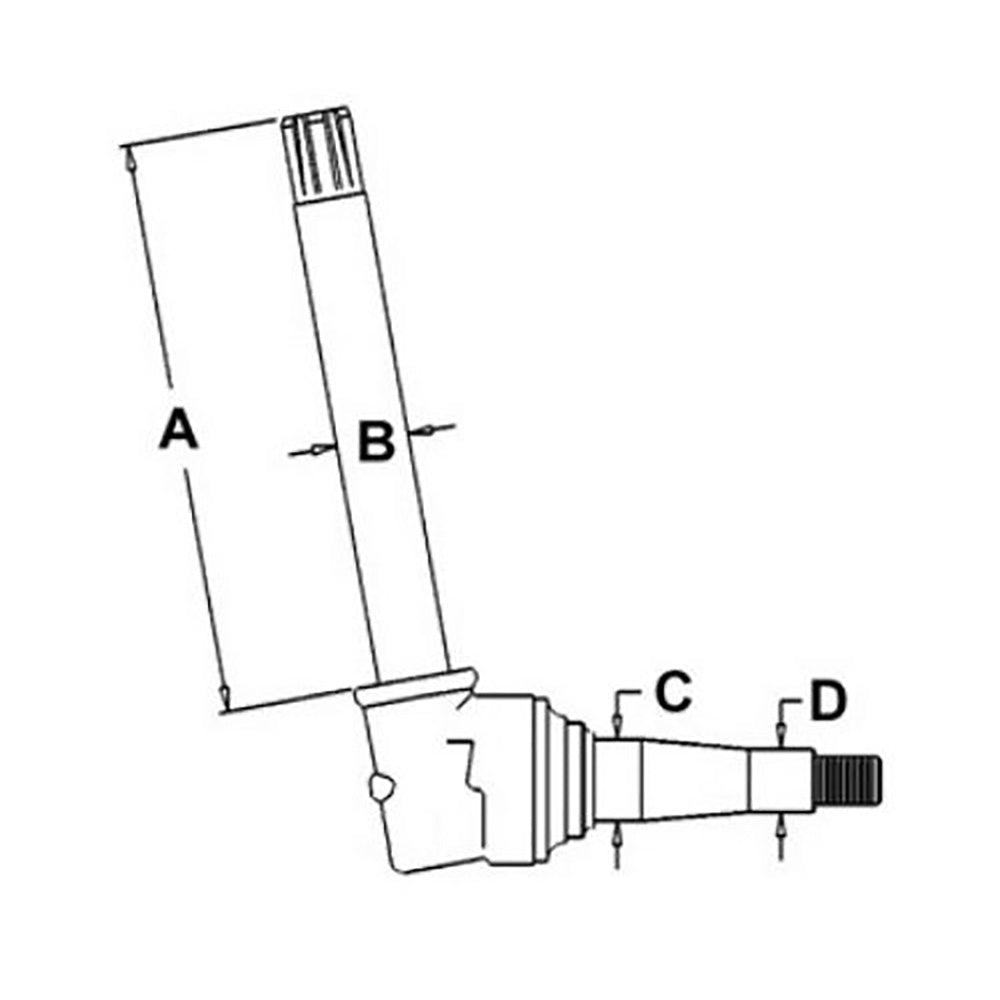 AR55180 Tractor Spindle Fits John Deere 2510 2520 3010 3020 4000 4010 4020 4320