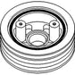 AR57241 Crankshaft Pulley Dampener Fits John Deere 4040 4230 4240 4240S 4320