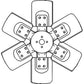 AR60401 New 6 Blade Fan 24" Fits John Deere Tractors 4430 4630