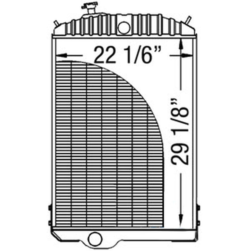 AR68872 Tractor Radiator 22.062" x 29.125" 5 Rows of Tubes Fits John Deere