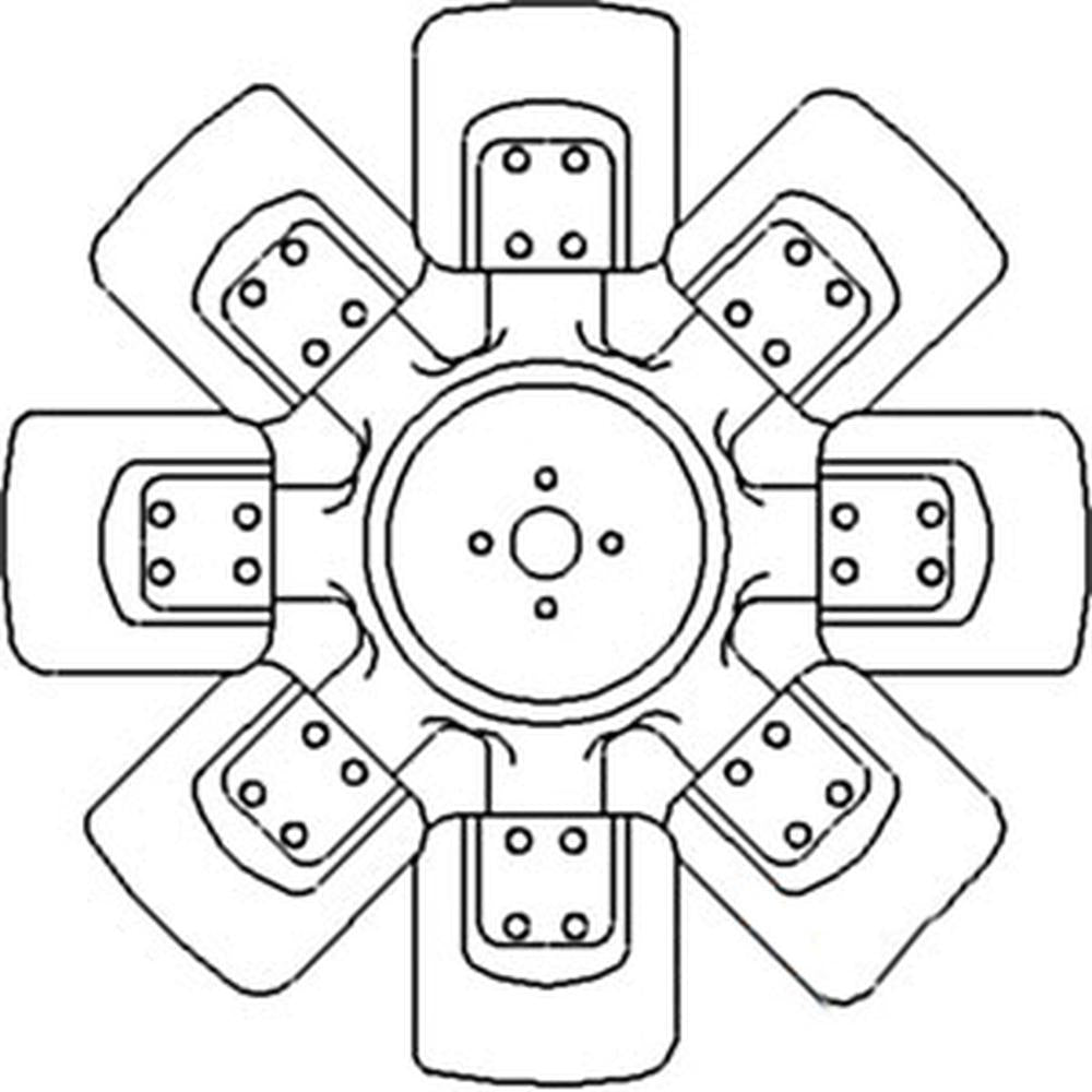 AR85892 New 8 Blade Fan Fits John Deere 4240 4350 4430 4440 4630 440BV 440D +