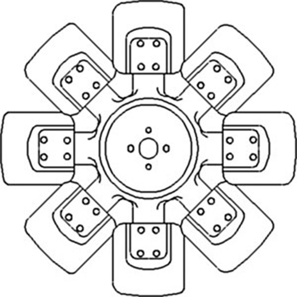 AR85892 New 8 Blade Fan Fits John Deere 4240 4350 4430 4440 4630 440BV 440D +