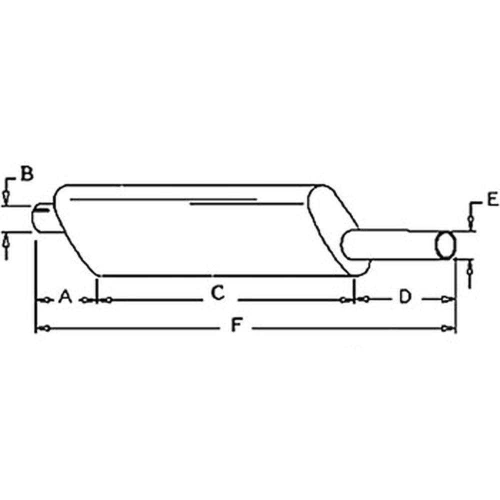 AR86597 Muffler Fits John Deere Tractor 4040 4050 4240 4250 4440 4450