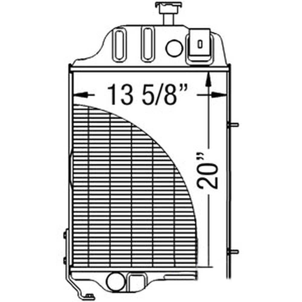 Tractor Radiator Fits John Deere 2440 2640 OE#'s AR90945 AR90947