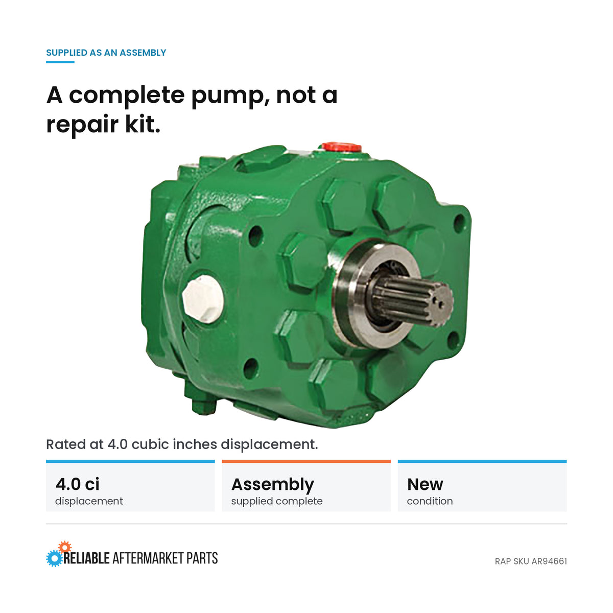 Hydraulic Pump Fits John Deere 4230 4630 4320 4440 4650 4000 4040 4430 4020 4240