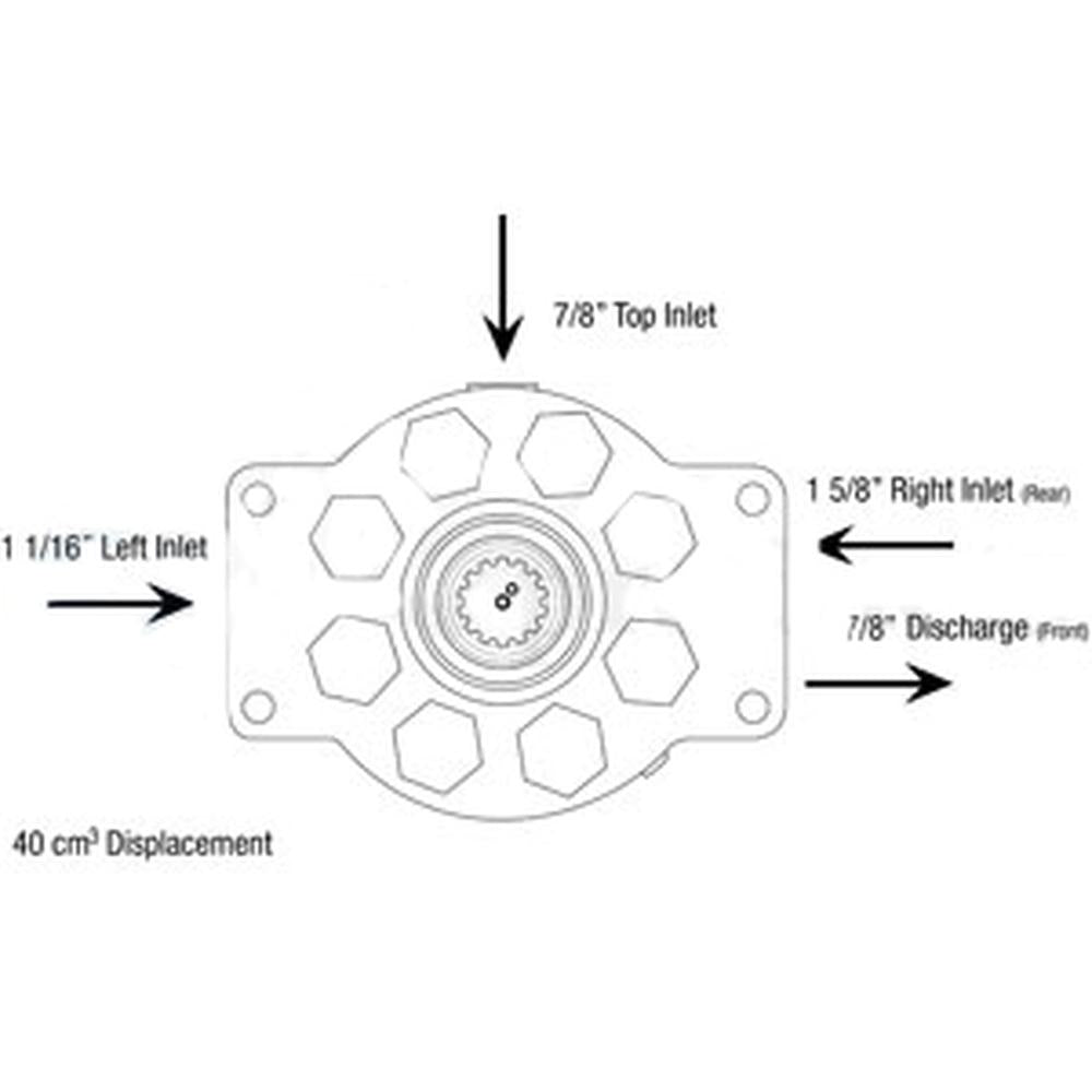 HYDRAULIC PUMP Fits John Deere 2955 3010 3020 3030 3040 3050 3055 3130 3140