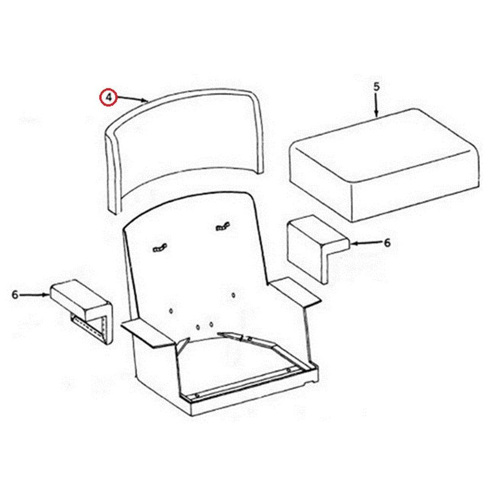 Cushion Backrest Fits John Deere Replaces AT10138