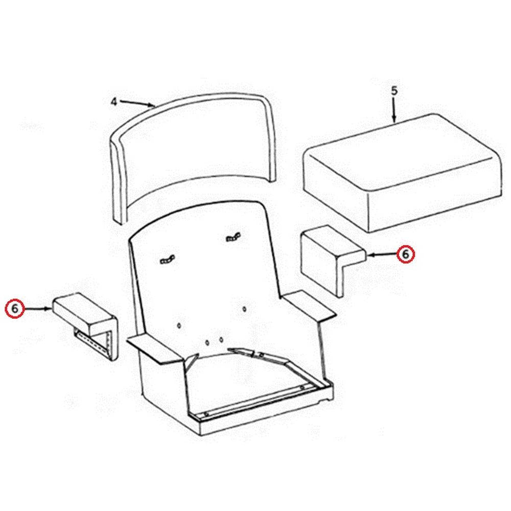 AT10140 Arm Rest (Pair) Fits With Fits John Deere Various Models