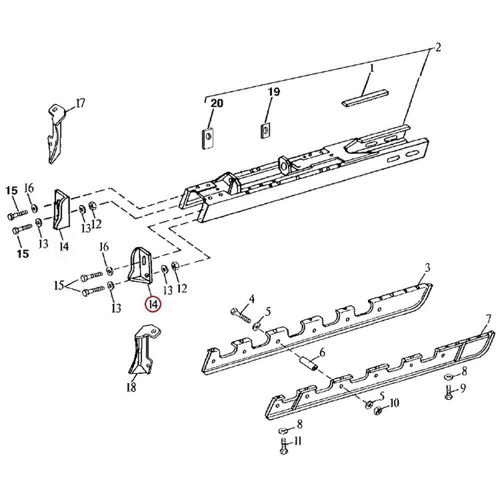 AT117850 Right Hand R/H Guard Rear Fits John Deere 555G 650G Crawler Dozer
