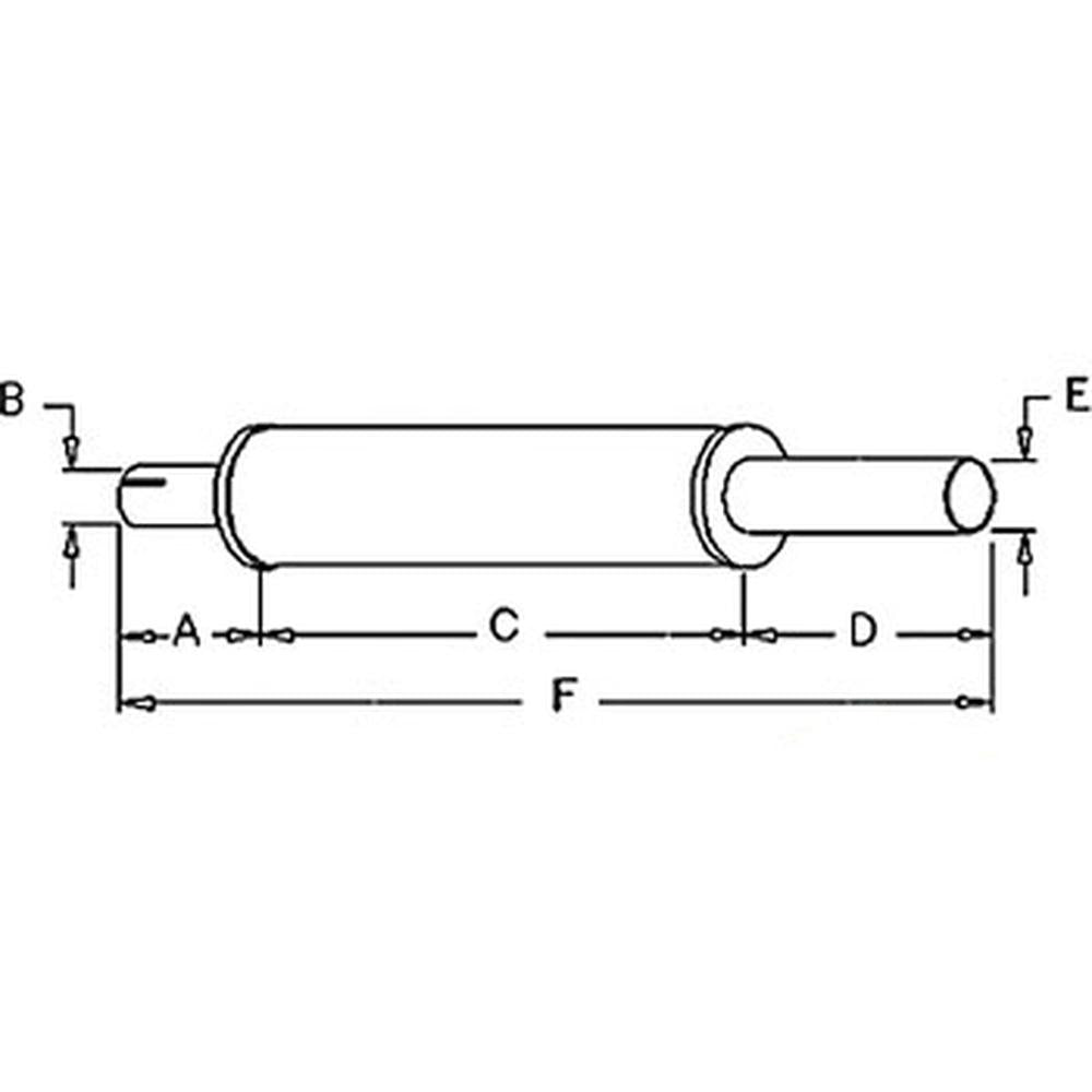 JDS2241 Vertical Round Body Muffler Fits John Deere