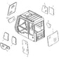 Front Lower Cab Glass Fits John Deere Fits Hitachi Excavator AT154431 4289521