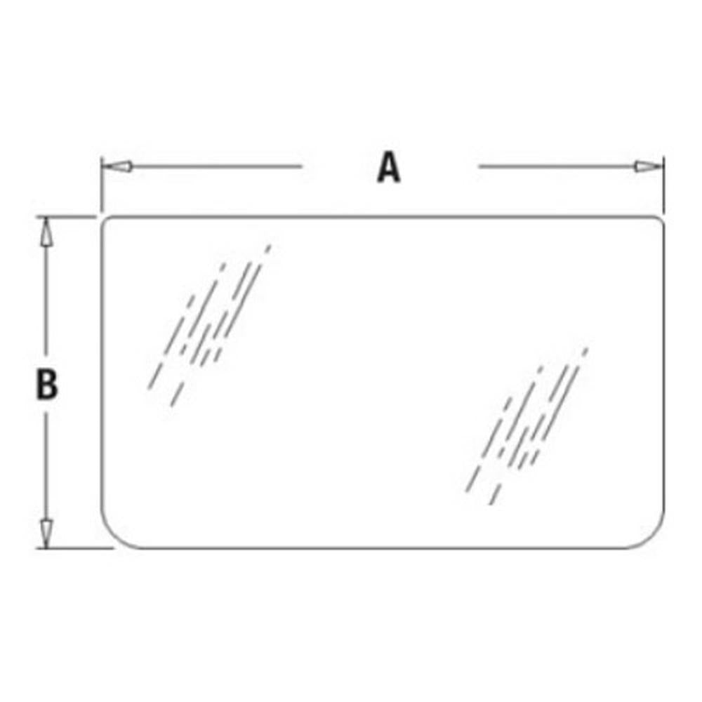 Lwr Windshield Glass AT154431 Fits John Deere 190 490E 690ELC 790ELC 892 992ELC