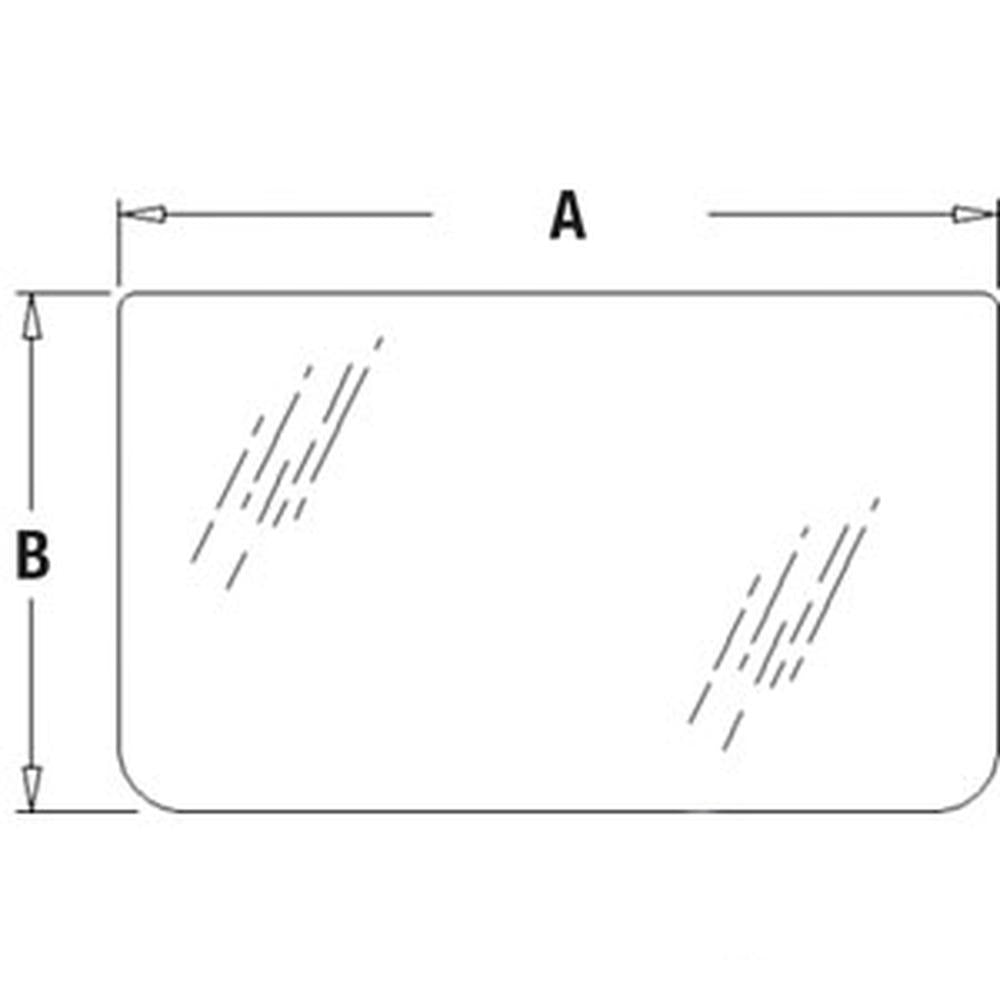 Lwr Windshield Glass AT154431 Fits John Deere 190 490E 690ELC 790ELC 892 992ELC