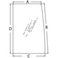 AT183084 Upper Door Rear Glass Fits John Deere Fits JD Excavator 80 thru 550 LC