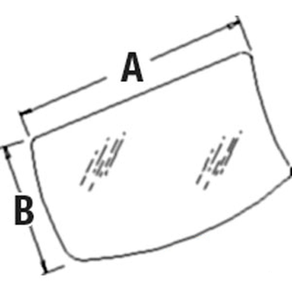 AT214097 Fits John Deere Lower Windshield Glass for Models 110, 120, 160LC, 200L