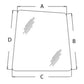 AT214163 RH Front Glass Fits John Deere Fits JD 80 110 120 160LC 200LC 370 750